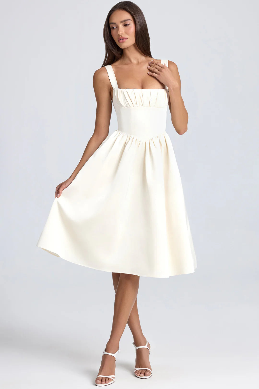 Draped corset Midmaxi