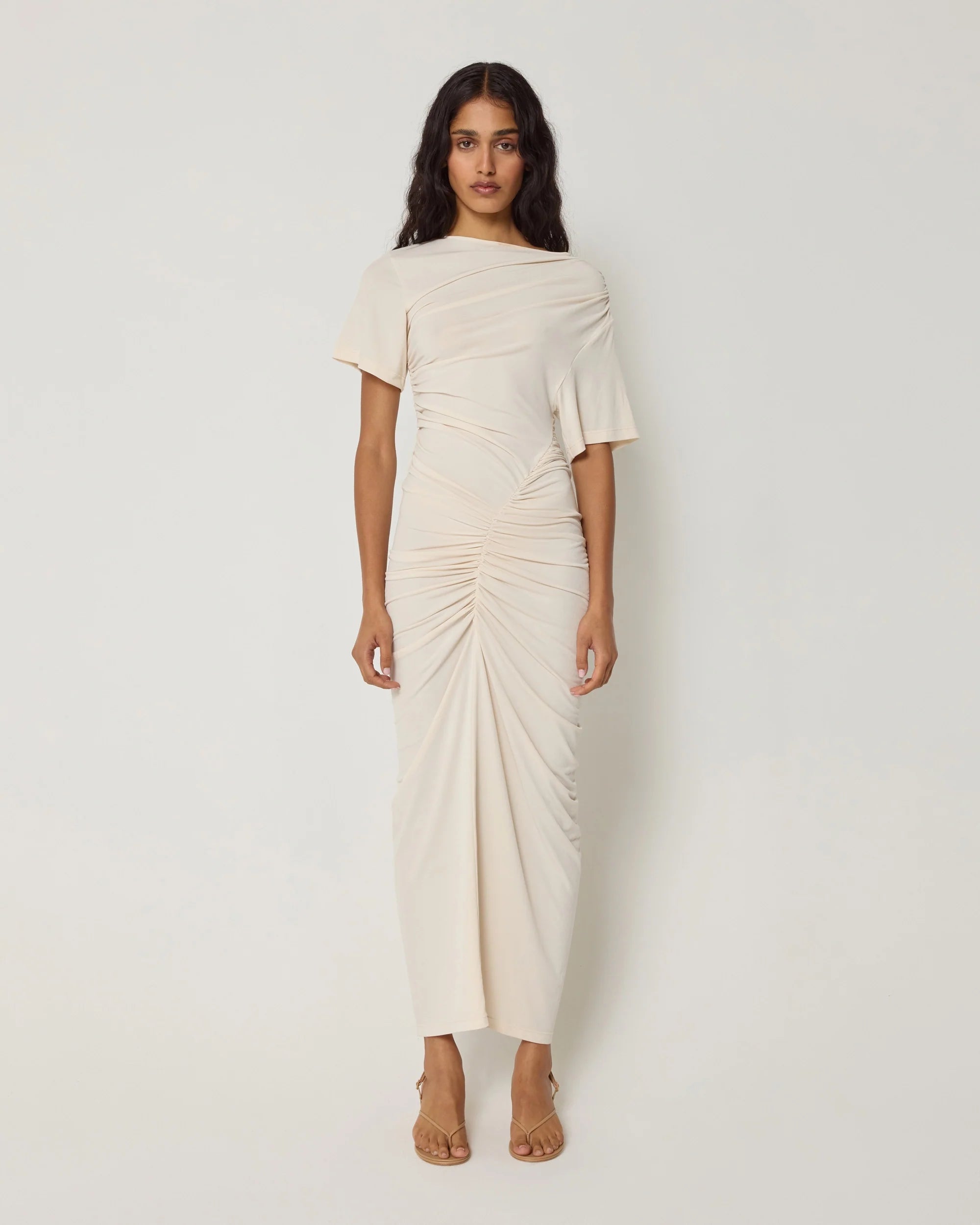 asymmetrical ruched dress Asymmetrical Ruched Dress – Girl Meets Dress Rental