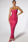 Crystal-Embellished Evening Gown