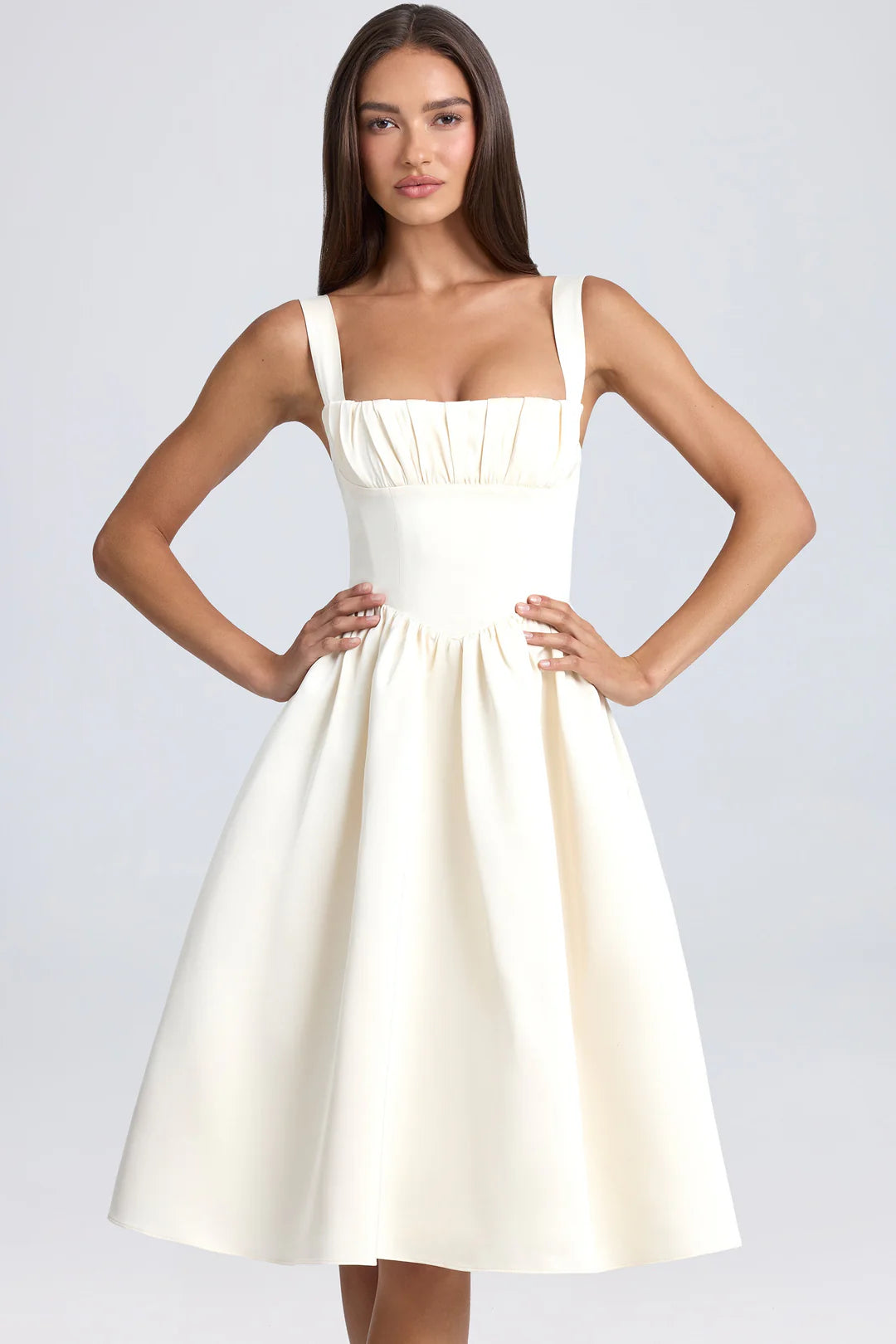 Draped corset Midmaxi