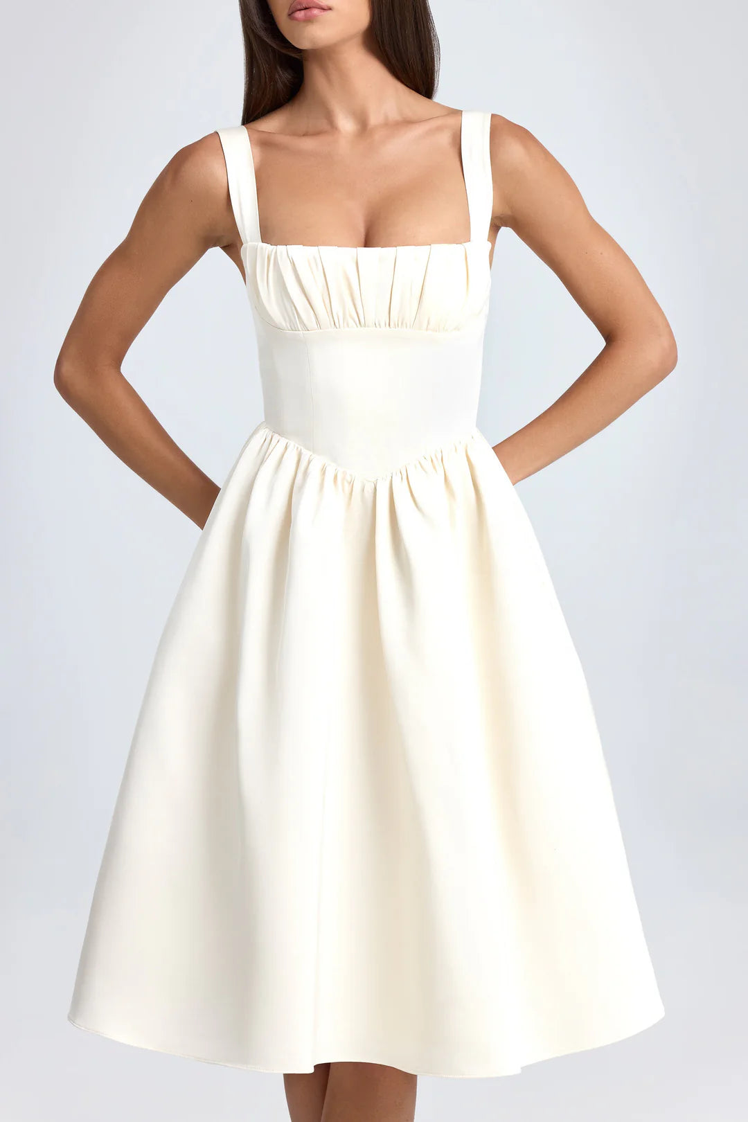 Draped corset Midmaxi
