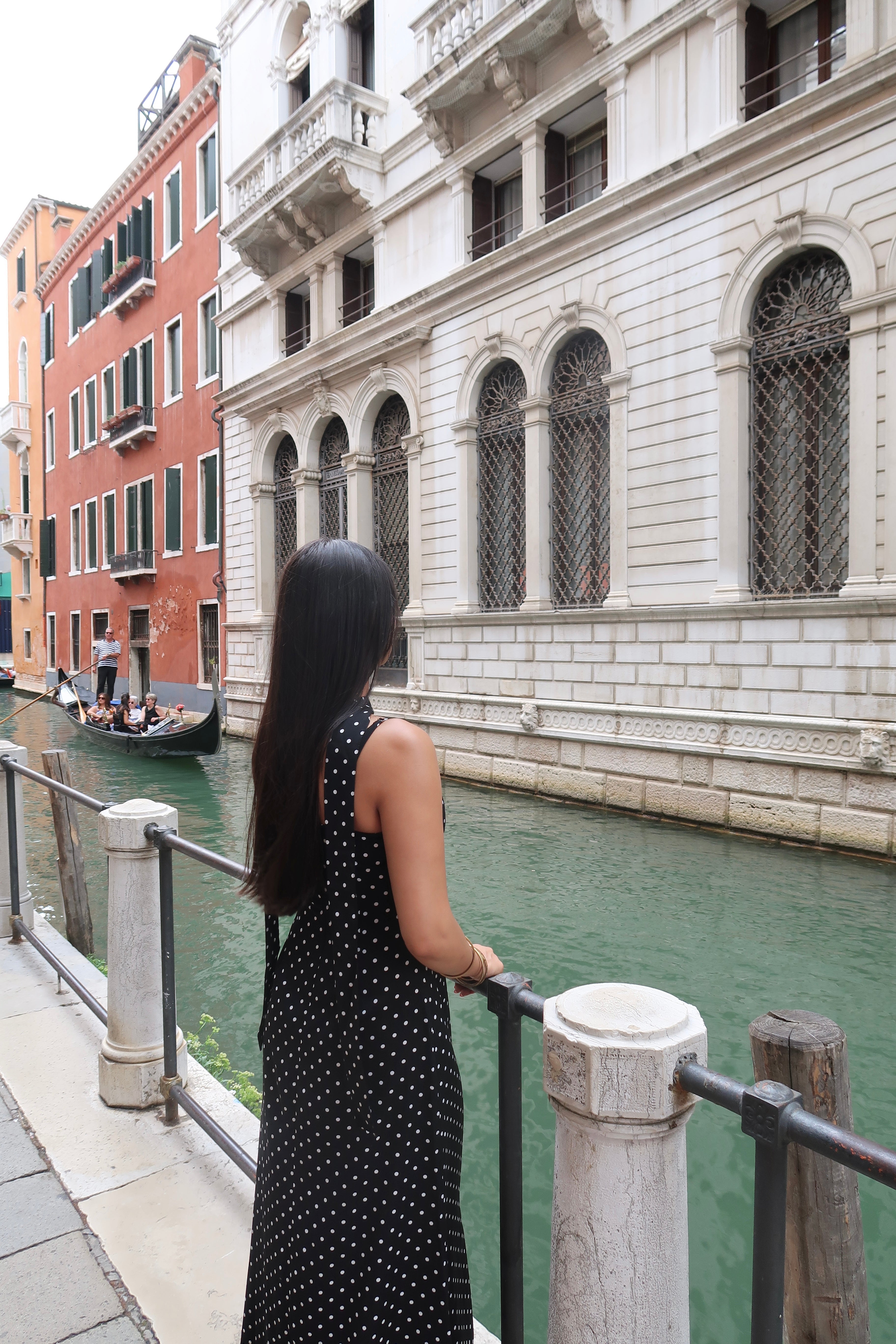 Black Polka Dot Cowl Neck Slip Maxi Dress