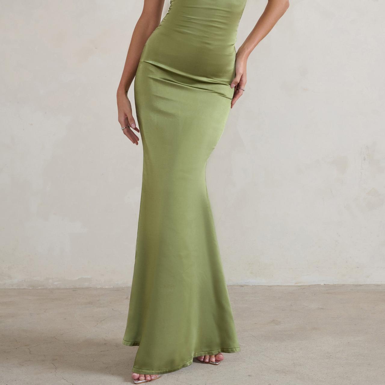 Satin Cross Over Halter Neck