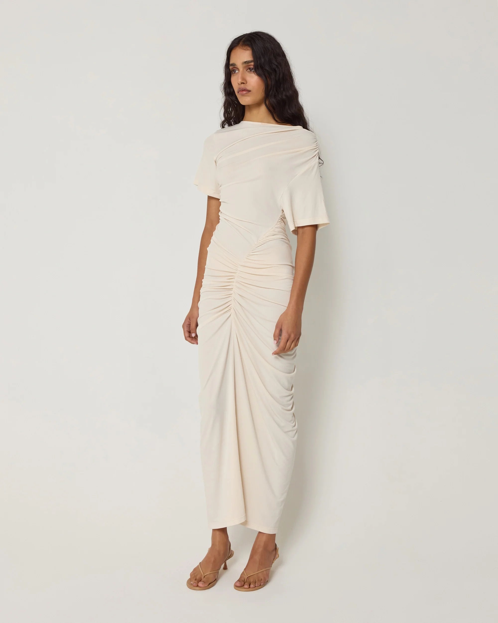 Asymmetrical Ruched Dress