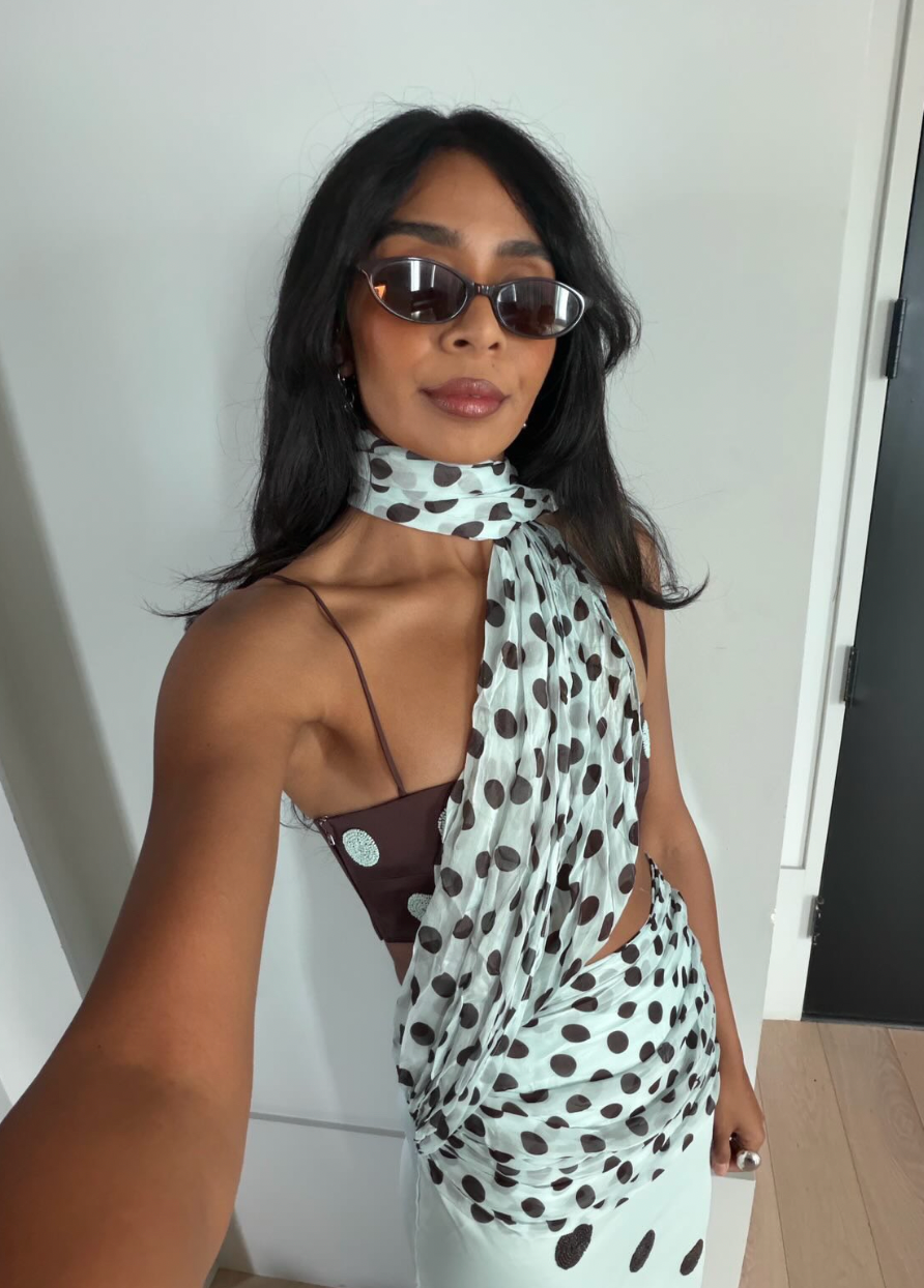 Spot Saree Set
