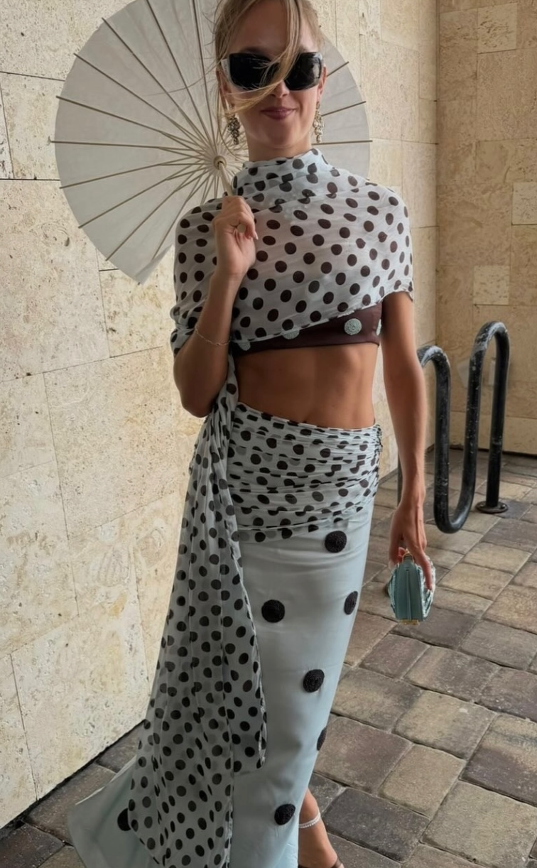 Spot Saree Set