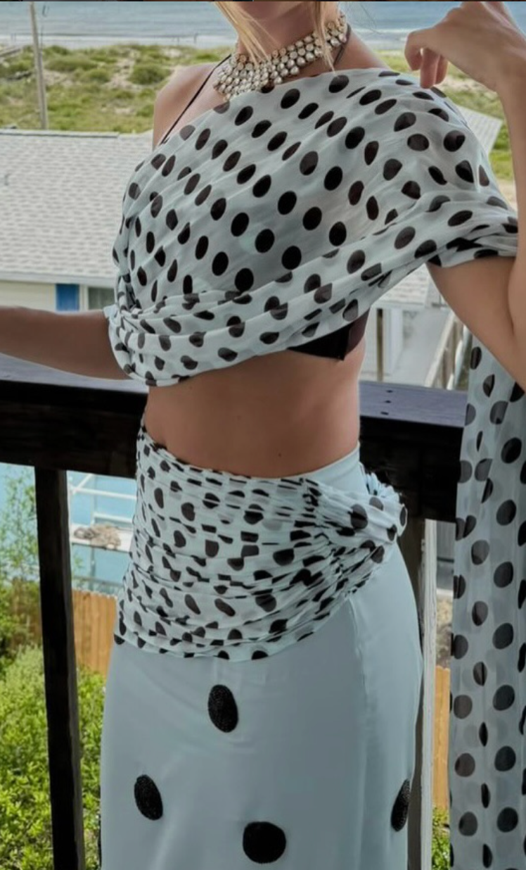 Spot Saree Set