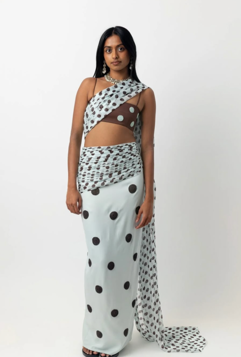Spot Saree Set