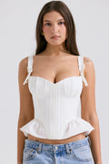 White Peplum Corset